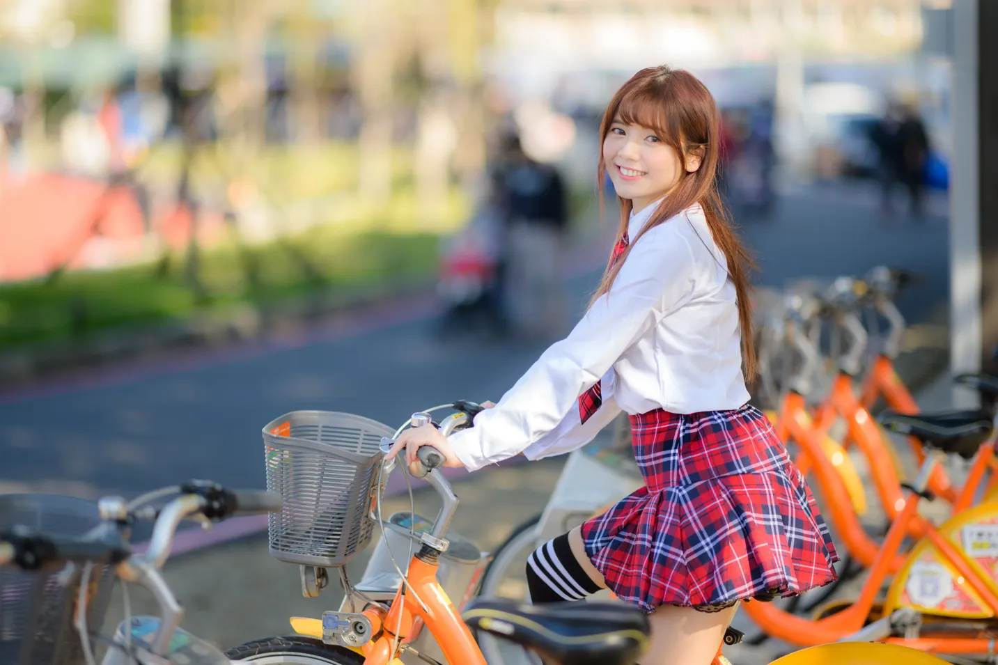 [Mzsock] NO.233 Student uniform high heels street photography#[105P]-34