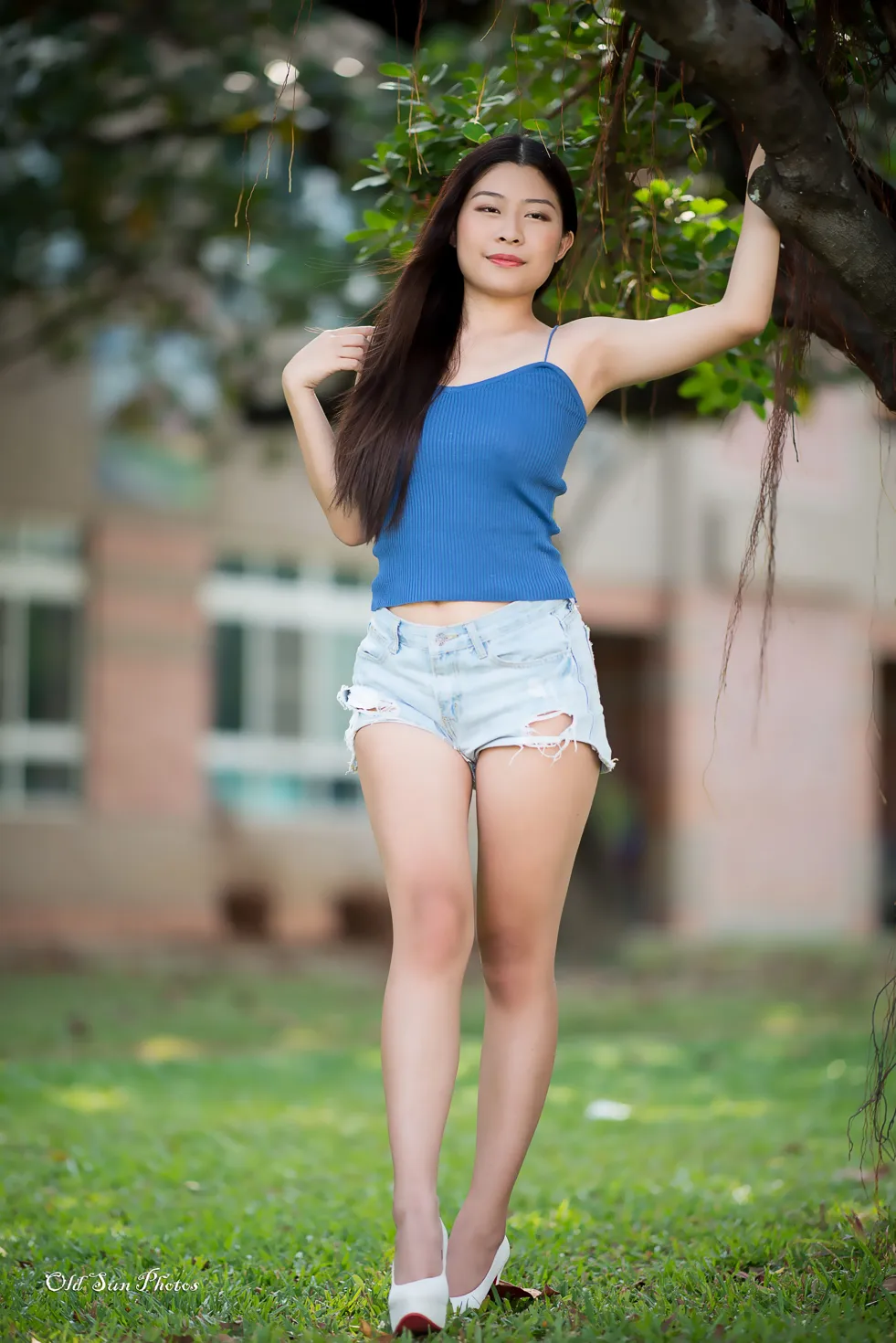 [Mzsock] NO.187 Zhang Zilin denim shorts, high heels and beautiful legs #[66P]-23